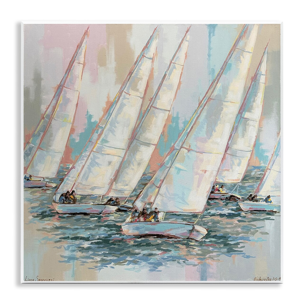 Stupell Industries The Regatta at Sunset Race Wall Plaque By Linda Sperruzzi